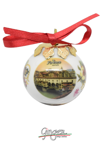 Palla di Natale - Firenze Ponte Vecchio o Duomo - 45 mm