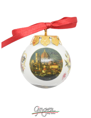 EDG Palla di Natale in Vetro Babbo Natale Neck Rossa con collo lungo D100mm