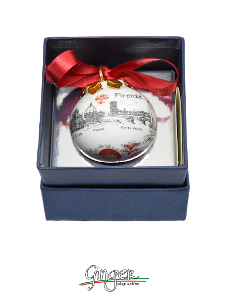 Palla di Natale - Profilo con Giglio Rosso 45 o 80 mm