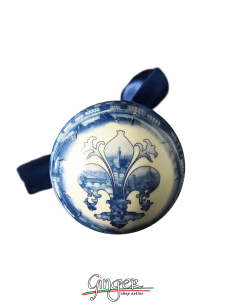 Palla di Natale - Firenze Panorama Blu 45 o 80 mm 2