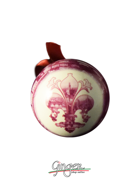 Palla di Natale - Firenze Panorama Rosa 45 o 80 mm