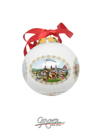 Christmas Ornaments: Three views of Florence with Lily 3.14 in.