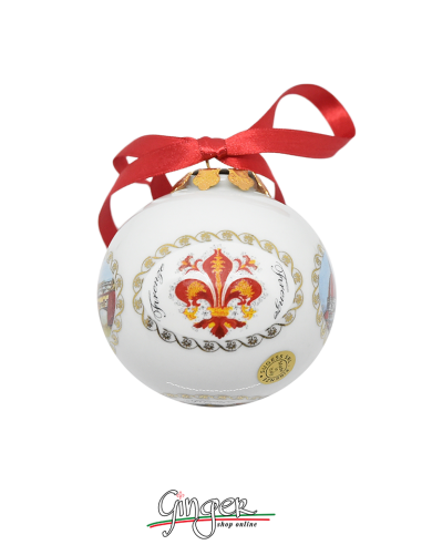 Palla di Natale - Firenze 3 vedute con Giglio 80 mm