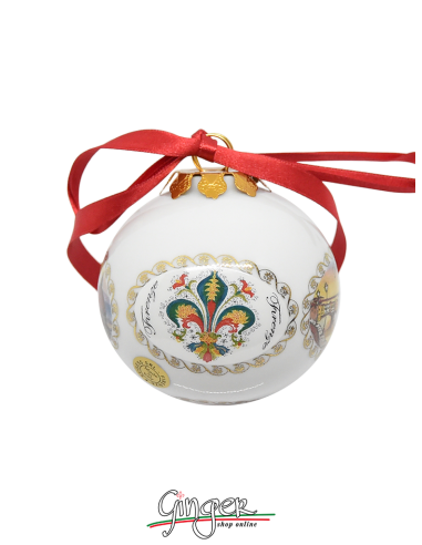 Christmas Ornaments: Three views of Florence with Lily 3.14 in.