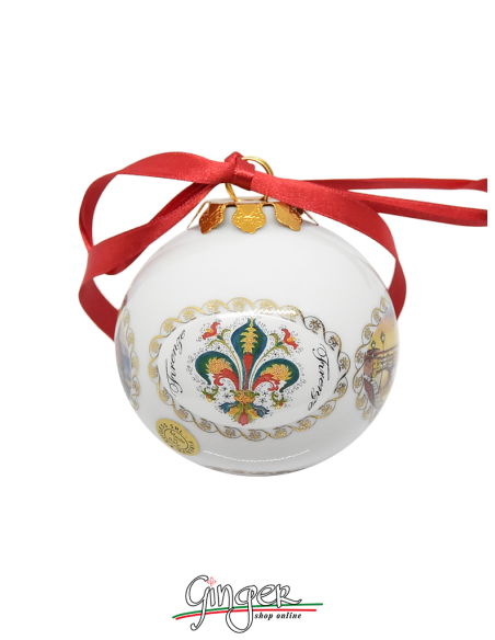 Palla di Natale - Firenze 3 vedute con Giglio 80 mm