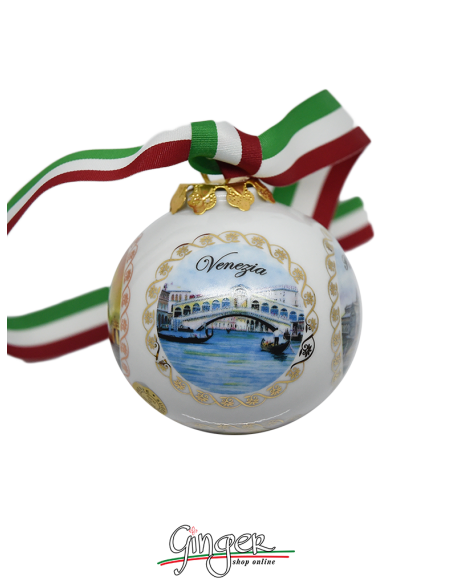 Christmas Ornaments: Five views of Italy 3.14 in.