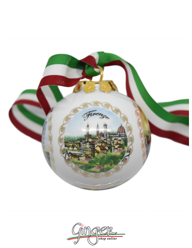 Palla di Natale - Italia 4 città 80 mm
