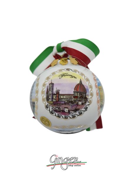 Palla di Natale - Italia 4 città 80 mm