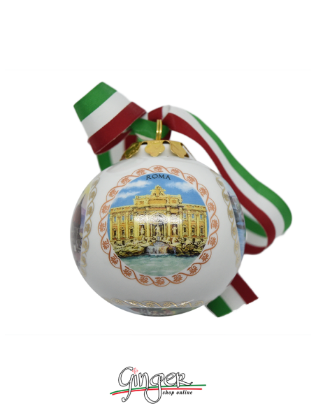 Palla di Natale - Italia 4 città 80 mm