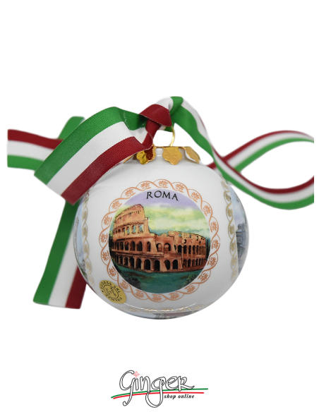 Palla di Natale - Italia 4 città 80 mm