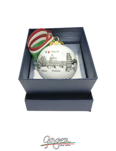 Palla di Natale - Italia Profilo Città 80 mm