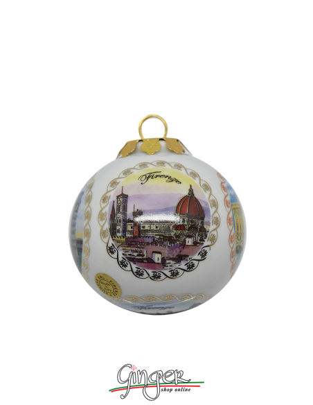 Christmas Ornaments: Five Views of Florence 3.14 in.
