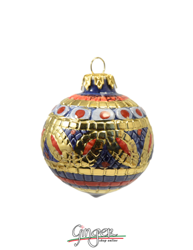 Palla di Natale in ceramica di Deruta - BL 60 mm o 80 mm