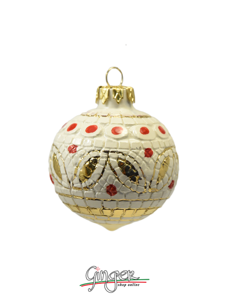 Palla di Natale in ceramica di Deruta - BI 60 mm o 80 mm