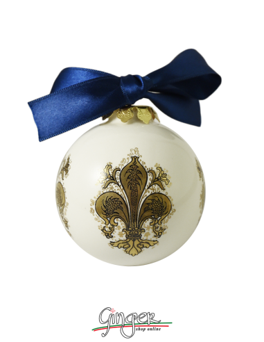 Palla di Natale in ceramica Terra d'Italia - BI 80 mm