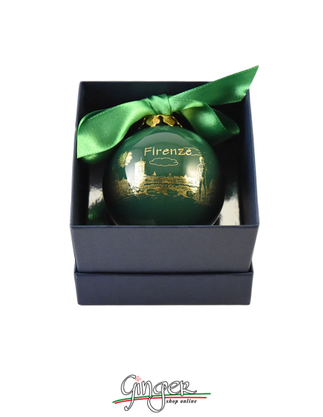 Christmas ornament “A piece of Italy “ - Gold Monuments of Florence 3.15 in.