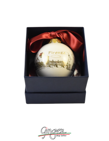Christmas ornament “A piece of Italy “ - Gold Monuments of Florence 3.15 in.