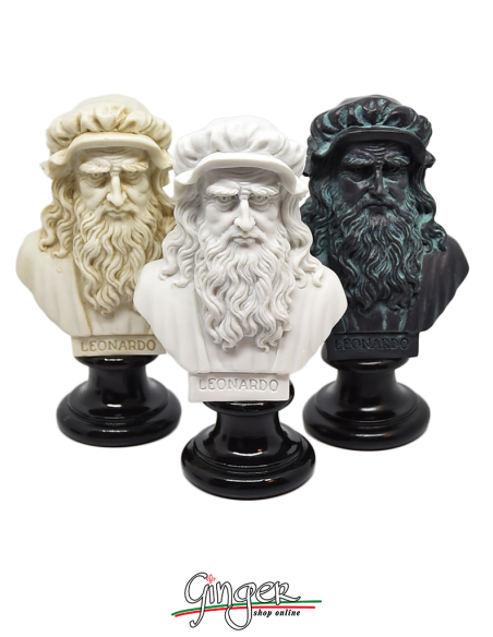 Leonardo da Vinci - busto 15 cm tre versioni