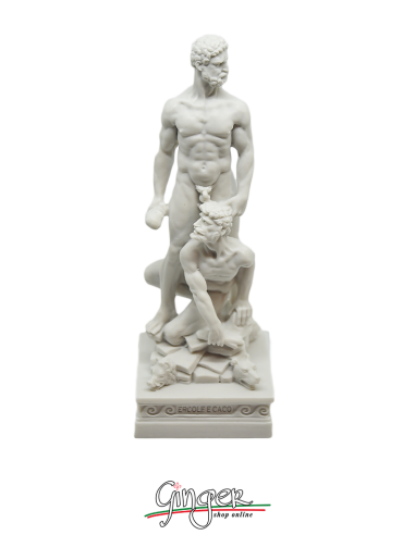 Hercules and Cacus - 6.7 in. (17 cm) - natural white or aged