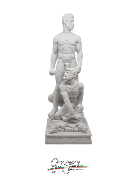 Hercules and Cacus - 12.6 in. - natural white or aged
