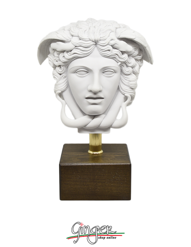 Medusa - head with wooden base - 29 cm