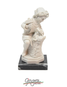 Michelangelo fanciullo che scolpisce la testa di Fauno - 11 cm - Santini 2