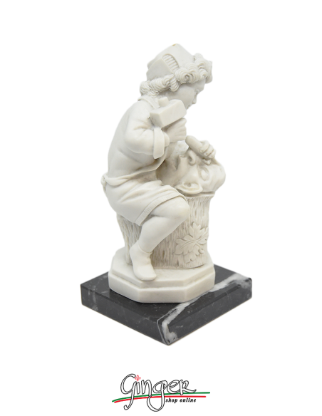 Michelangelo fanciullo che scolpisce la testa di Fauno - 11 cm - Santini