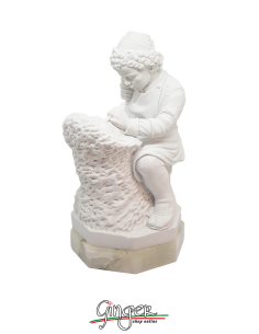 Michelangelo fanciullo che scolpisce la testa di Fauno - 23 cm - Giannelli 2