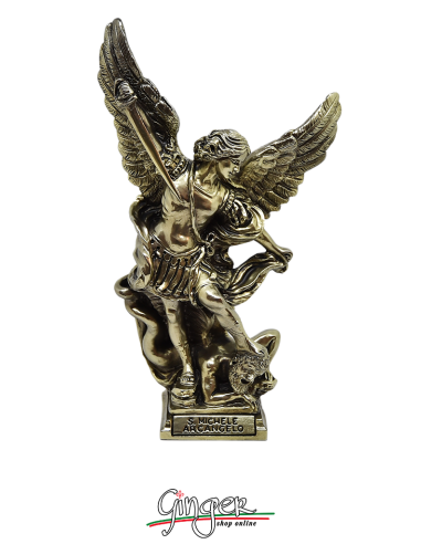 San Michele Arcangelo - 23 cm - color bronzo lux