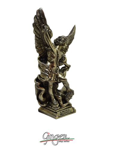 San Michele Arcangelo - 23 cm - color bronzo lux