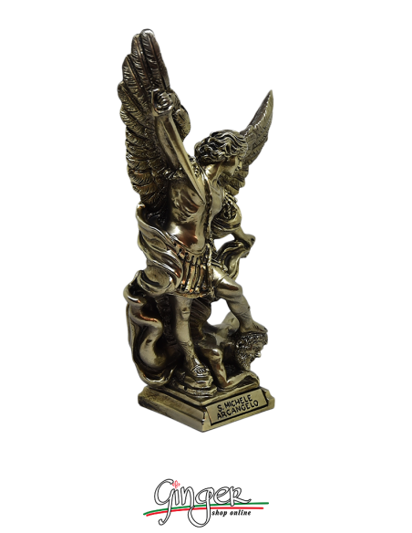 San Michele Arcangelo - 23 cm - color bronzo lux