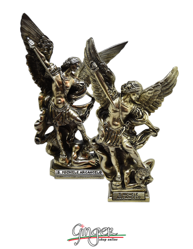 San Michele Arcangelo - 23 cm o 30 cm - color bronzo lux
