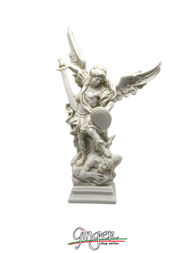 Saint Michael Archangel - 10.2 in. (26 cm) or 13.7 in. (35 cm) - aged