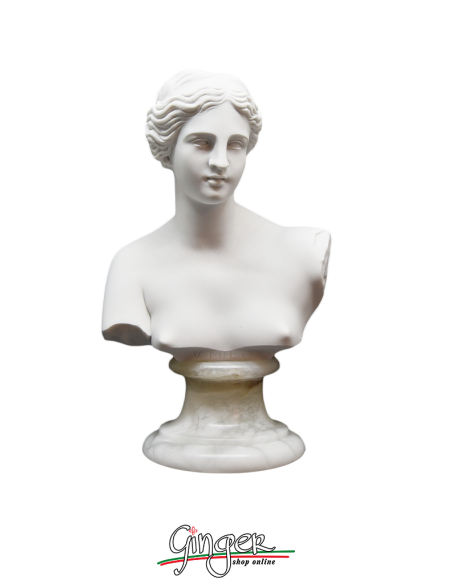 Venus de Milo (Aphrodite) - 5.9 in. (15 cm) - Bust with alabaster base