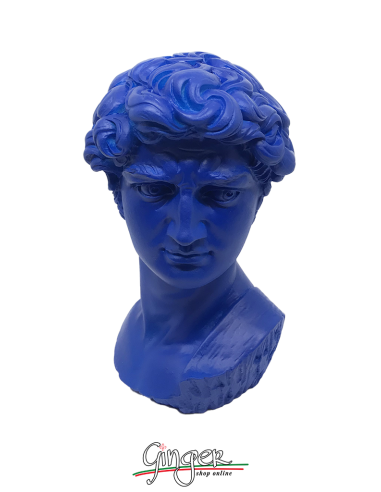Pop-art collection - the head of Michelangelo's David - 6.7 in. (17 cm) - Blue