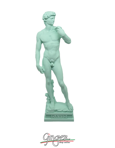 Pop-art collection - Michelangelo's David - 7,8 in. (20 cm) or 11,8 in. (30 cm) - Aquamarine