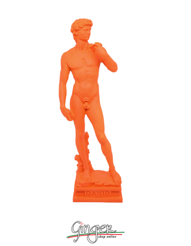 Pop-art collection - Michelangelo's David - 7,8 in. (20 cm) or 11,8 in. (30 cm) - Orange