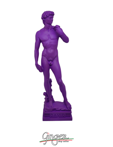 Pop-art collection - Michelangelo's David - 7,8 in. (20 cm) or 11,8 in. (30 cm) - Purple