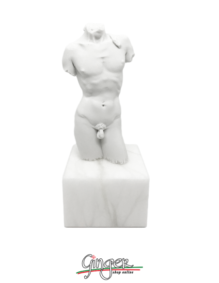 David - Torso con base in alabastro 15 cm