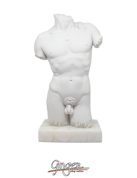 Thorax of Michelangelo's David with alabaster base