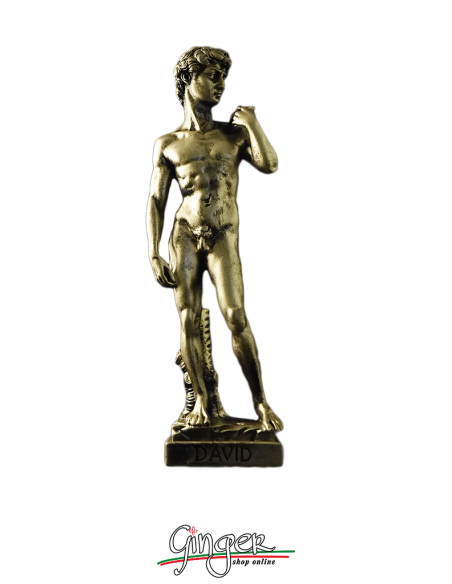 Michelangelo' s David - 11.4 in. (29 cm) - brushed gold color
