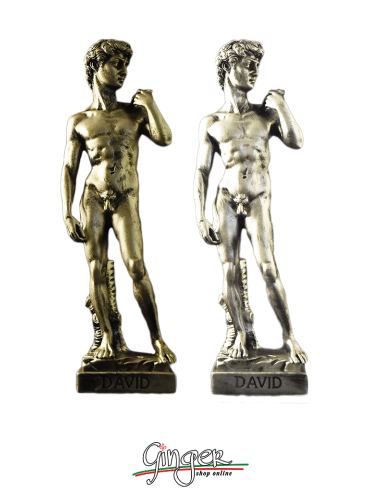 Michelangelo' s David - 11.4 in. (29 cm) - brushed gold or silver color