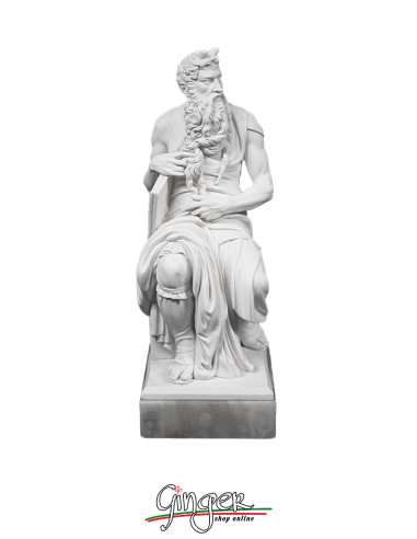 Moses by Michelangelo - base in alabaster - 30 cm