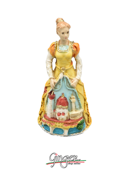 Collectible doll: 18th century lady with Florence costume - yellow dress