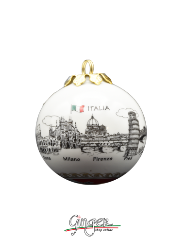Palla di Natale - Italia Profilo Città 45 o 80 mm