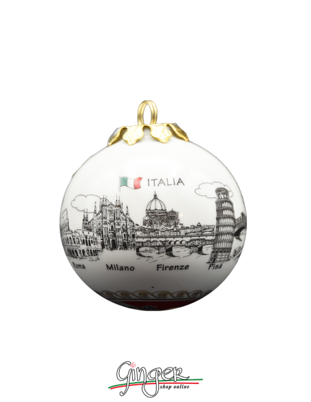 Palla di Natale - Italia Profilo Città 45 o 80 mm