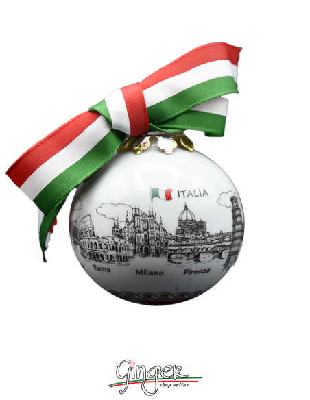 Palla di Natale - Italia Profilo Città 45 o 80 mm