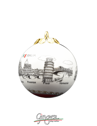 Porcelain Christmas decoration - Cities of Italy: skyline