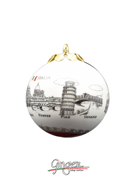 Palla di Natale - Italia Profilo Città 45 o 80 mm