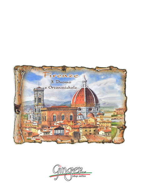 Calamita in legno con disegni di Poliziano - Firenze: Duomo